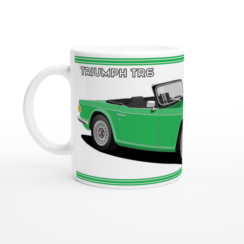 Triumph TR6 in Bright Green Art Mug