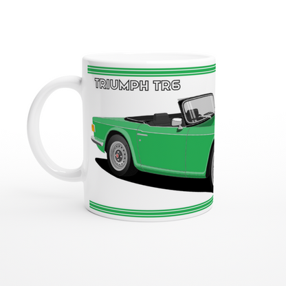 Triumph TR6 in Bright Green Art Mug