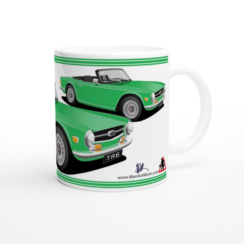 Triumph TR6 in Bright Green Art Mug