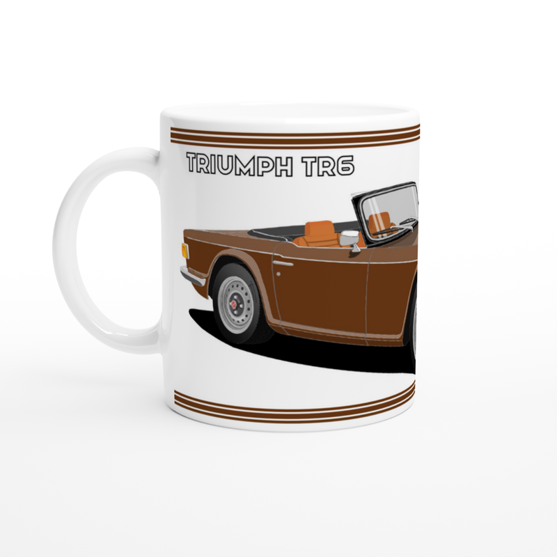 Triumph TR6 in Brown Art Mug