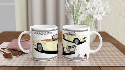 Triumph TR6 in Cream Art Mug