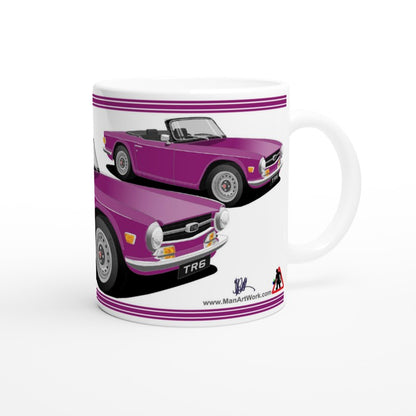 Triumph TR6 in Purple Art Mug