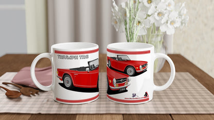 Triumph TR6 in Red Art Mug