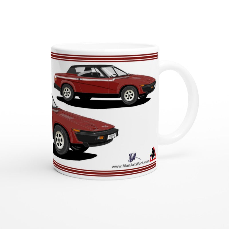 Triumph TR7 Victory in Dark Red Art Mug