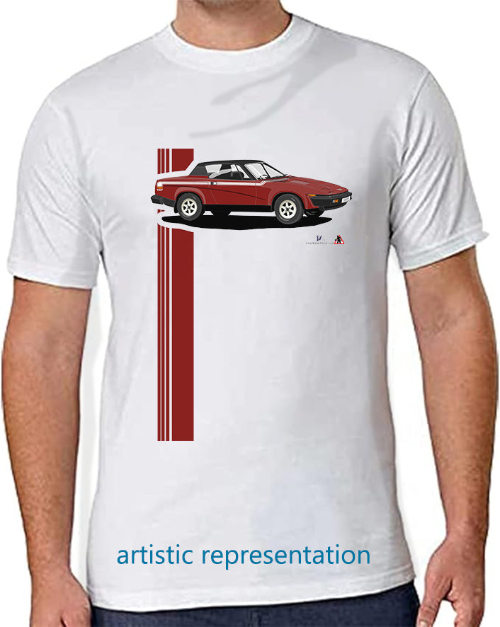 Triumph TR7 Victory in Dark Red Art T Shirt