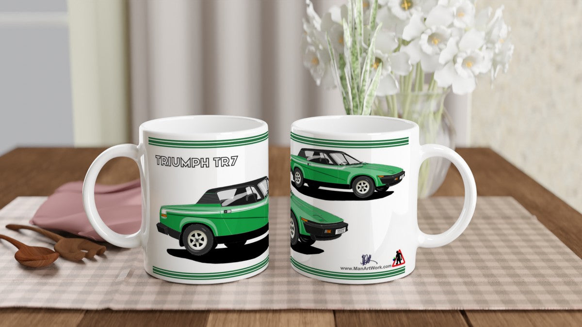 Triumph TR7 Victory in Bright Green Art Mug