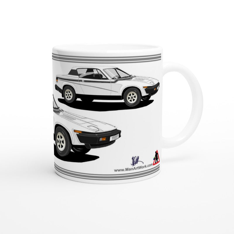 Triumph TR7 Victory in White Art Mug