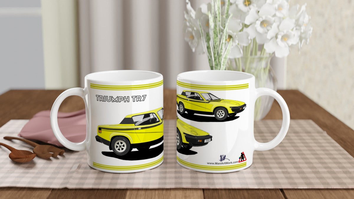 Triumph TR7 Victory in Yellow Art Mug