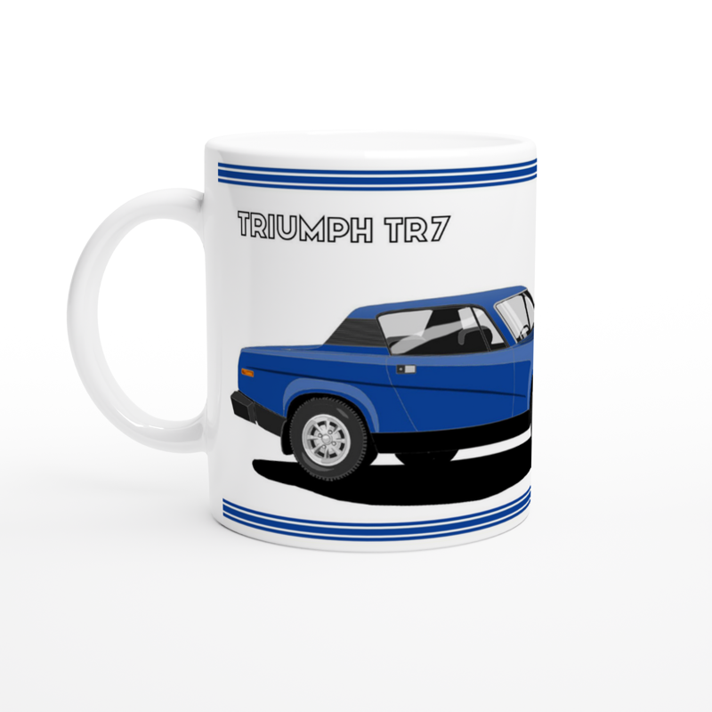 Triumph TR7 in Blue Art Mug