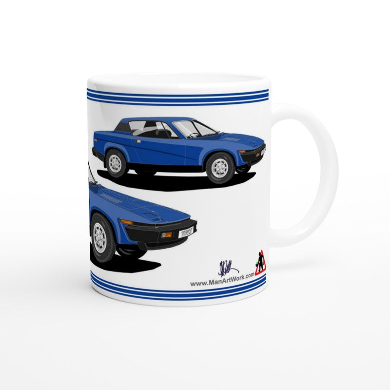 Triumph TR7 in Blue Art Mug