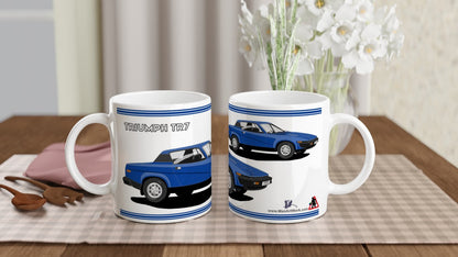 Triumph TR7 in Blue Art Mug