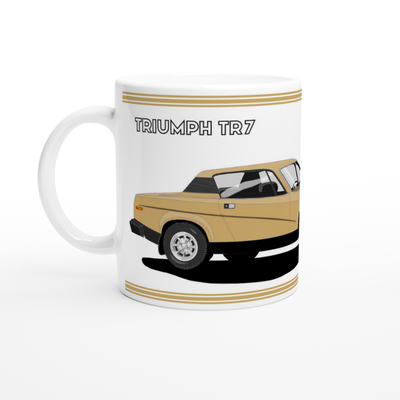 Triumph TR7 in Gold Art Mug