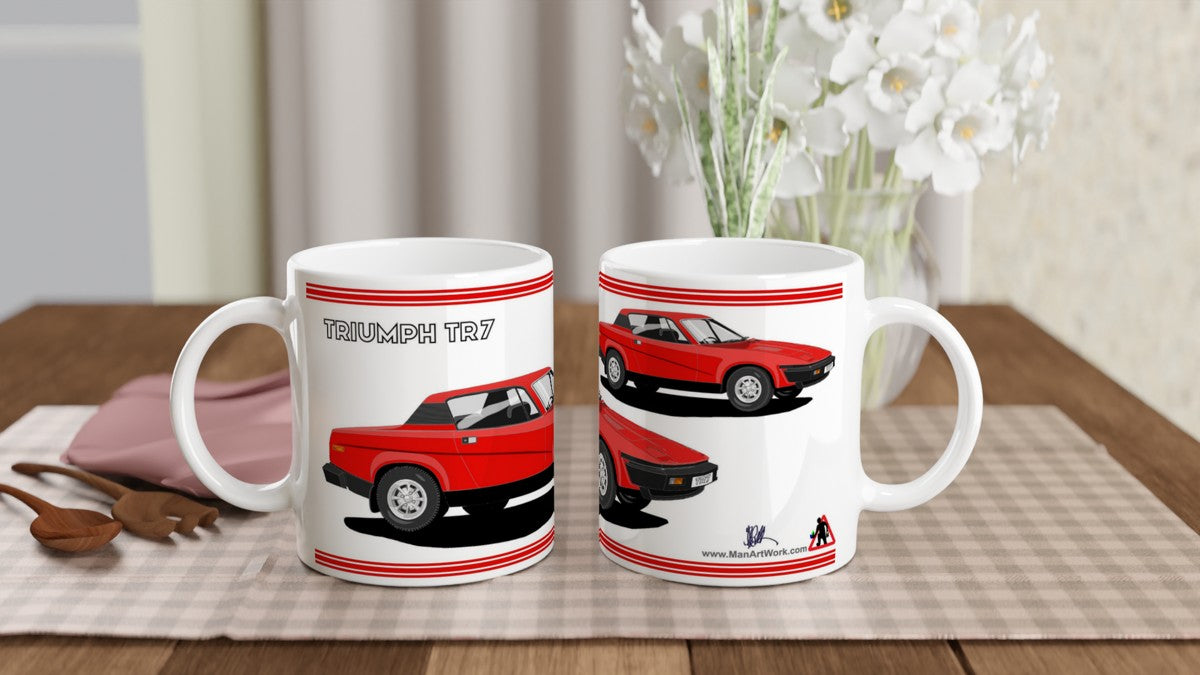 Triumph TR7 in Red Art Mug