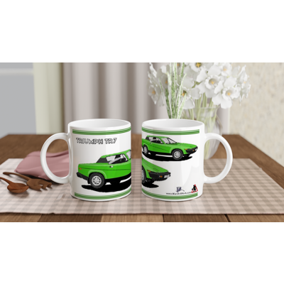 Triumph TR7 in Vivid Green Art Mug