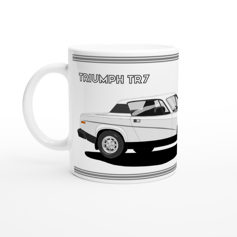 Triumph TR7 in White Art Mug