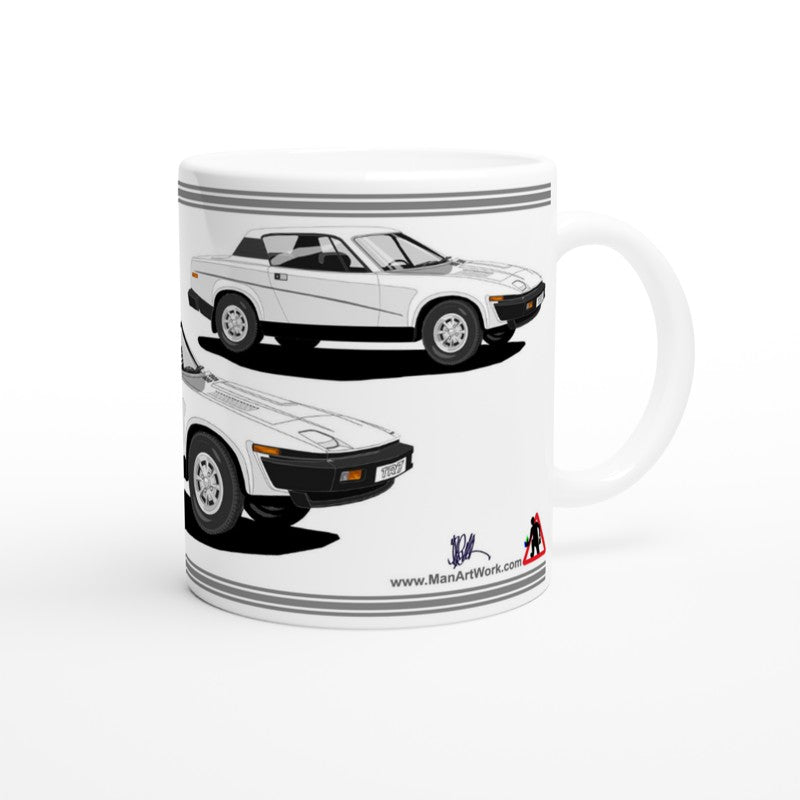 Triumph TR7 in White Art Mug