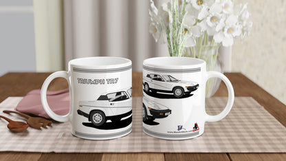 Triumph TR7 in White Art Mug