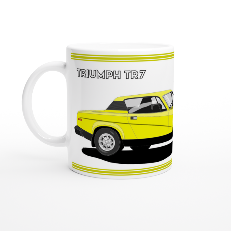 Triumph TR7 in Yellow Art Mug