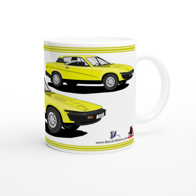 Triumph TR7 in Yellow Art Mug