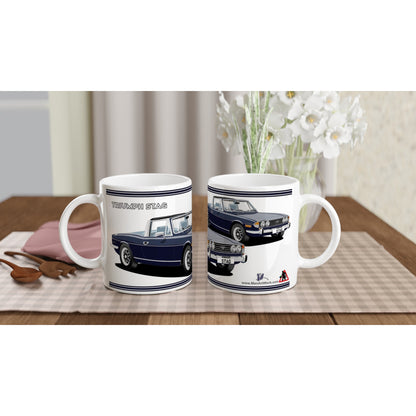 Triumph Stag  Dark Blue and Blue Car Mug