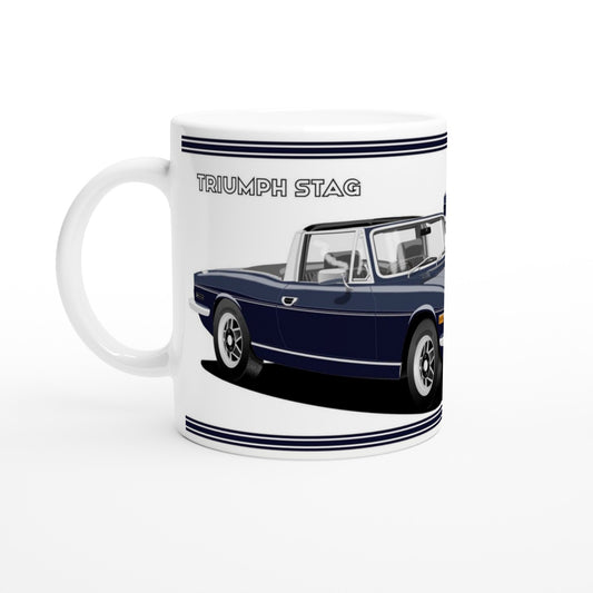 Triumph Stag Sapphire Blue and Black Car Mug