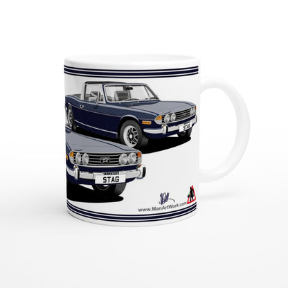 Triumph Stag Sapphire Blue and Black Car Mug