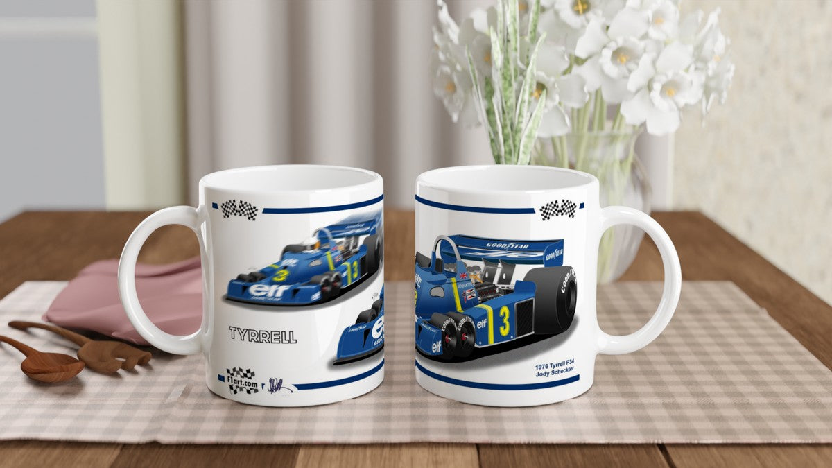 Tyrrell P34 F1 Motor Racing Art Mug