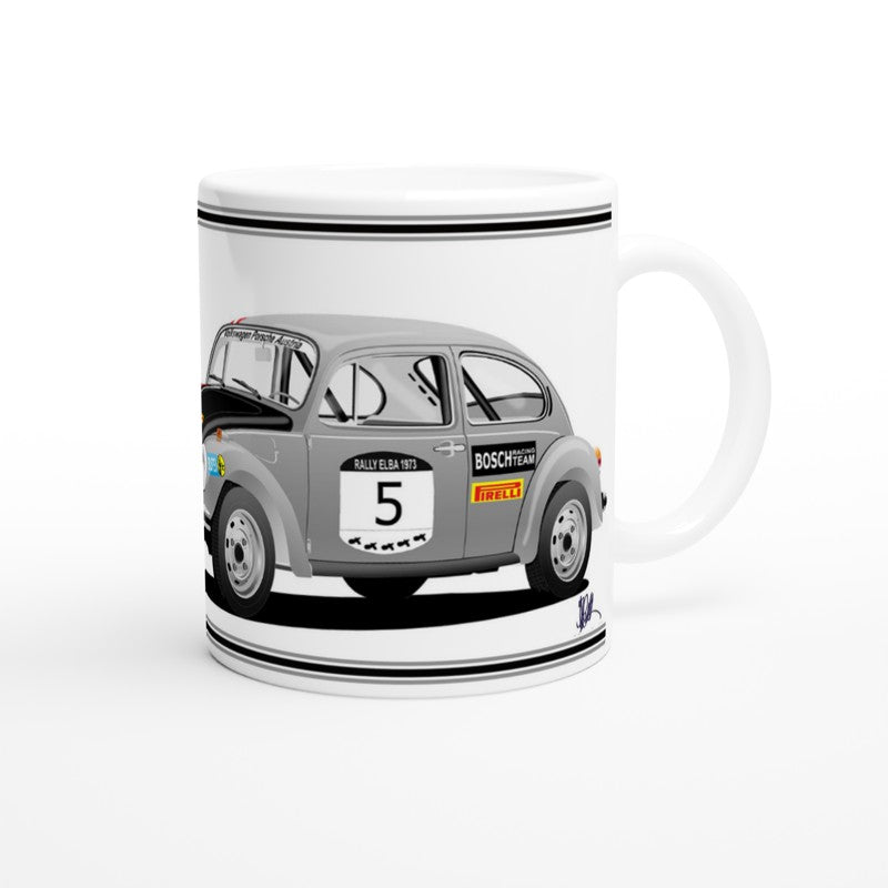 VW Beetle Rally Car Art Mug 