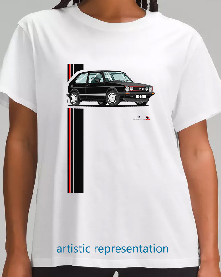 VW Golf GTi Mk1 Black T Shirt