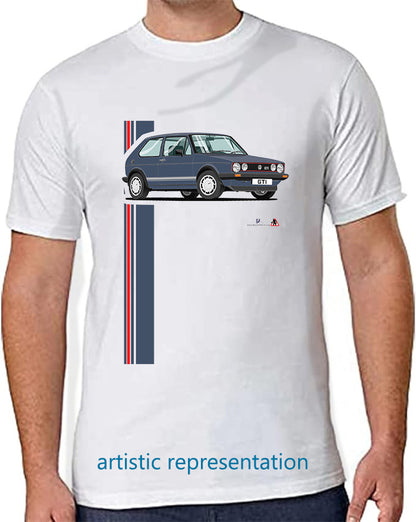 VW Golf GTi Mk1 Blue T Shirt