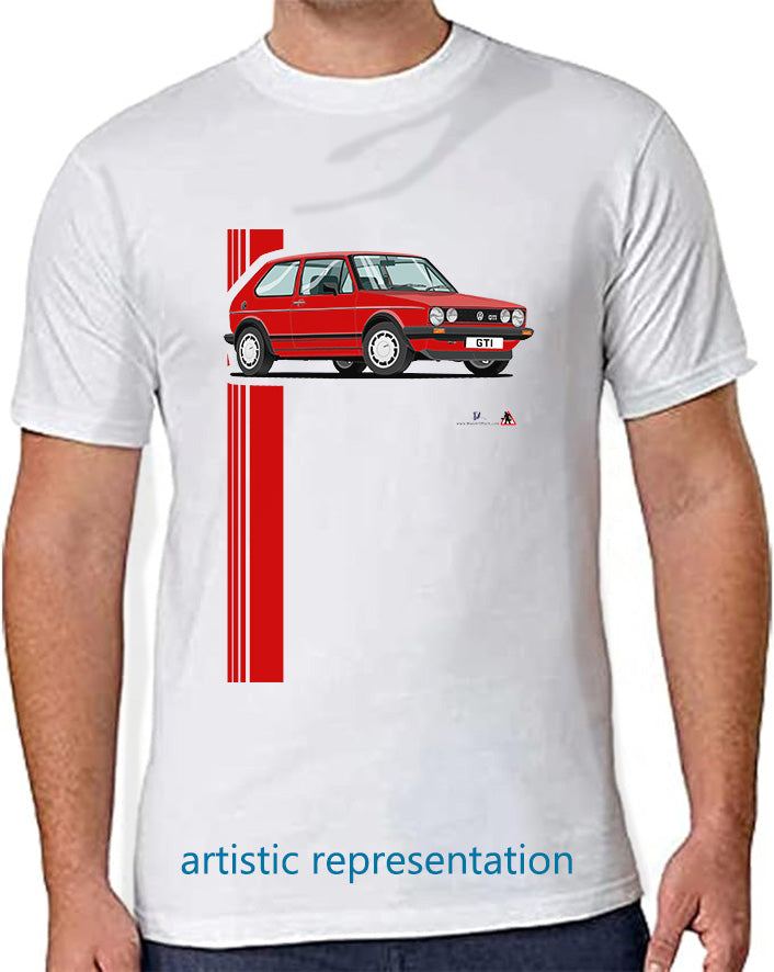 VW Golf GTi Mk1 Red T Shirt