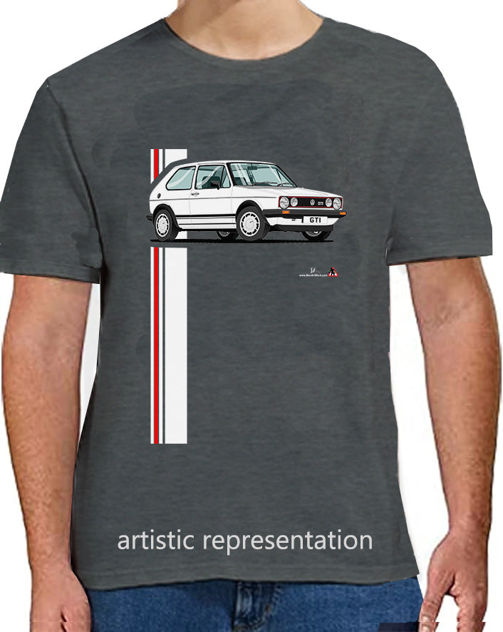 VW Golf GTi Mk1 White T Shirt