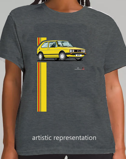 VW Golf GTi Mk1 Yellow T Shirt