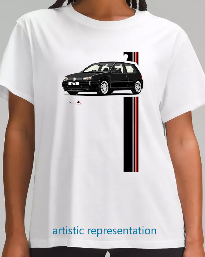 VW Golf GTi Mk4 Black T Shirt