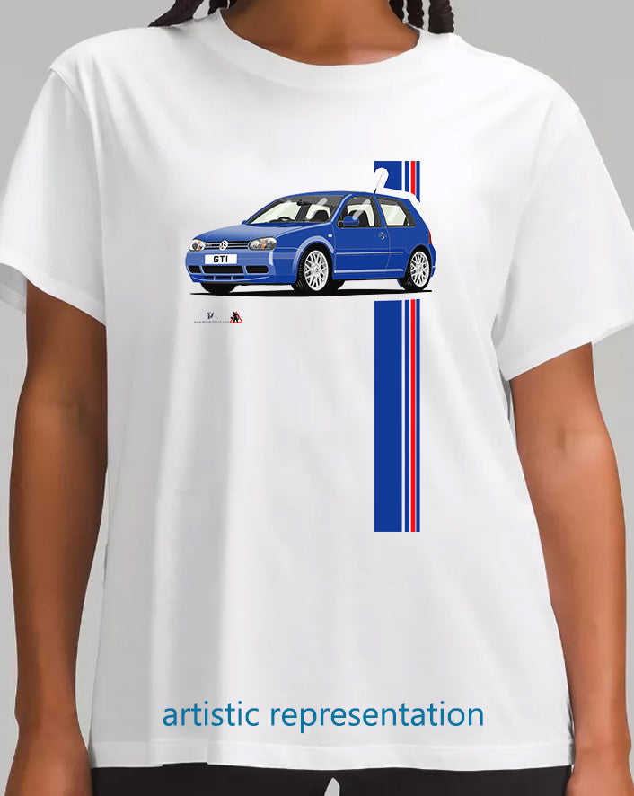 VW Golf GTi Mk4 Blue T Shirt