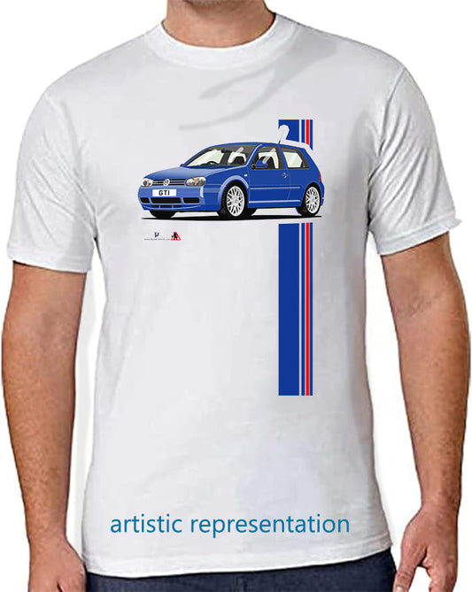 VW Golf GTi Mk4 Blue T Shirt