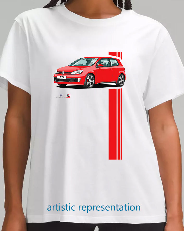 VW Golf GTi Mk6 Red T Shirt