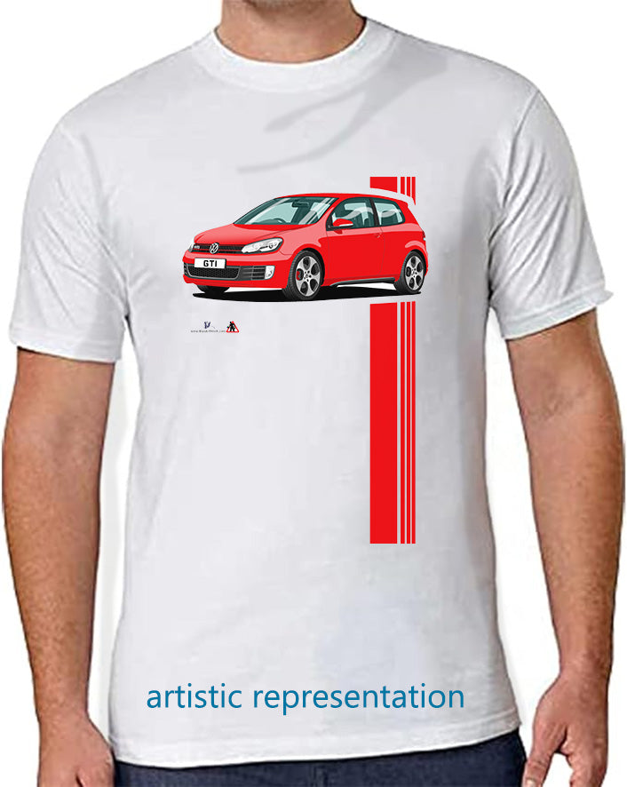 VW Golf GTi Mk6 Red T Shirt