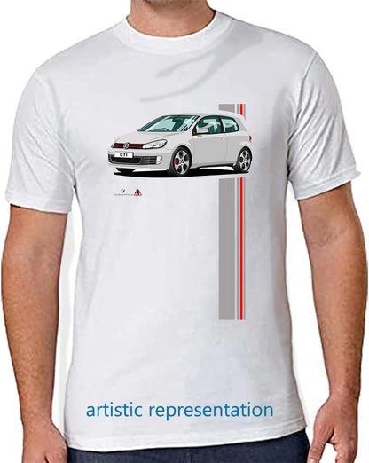 VW Golf GTi Mk6 Silver T Shirt