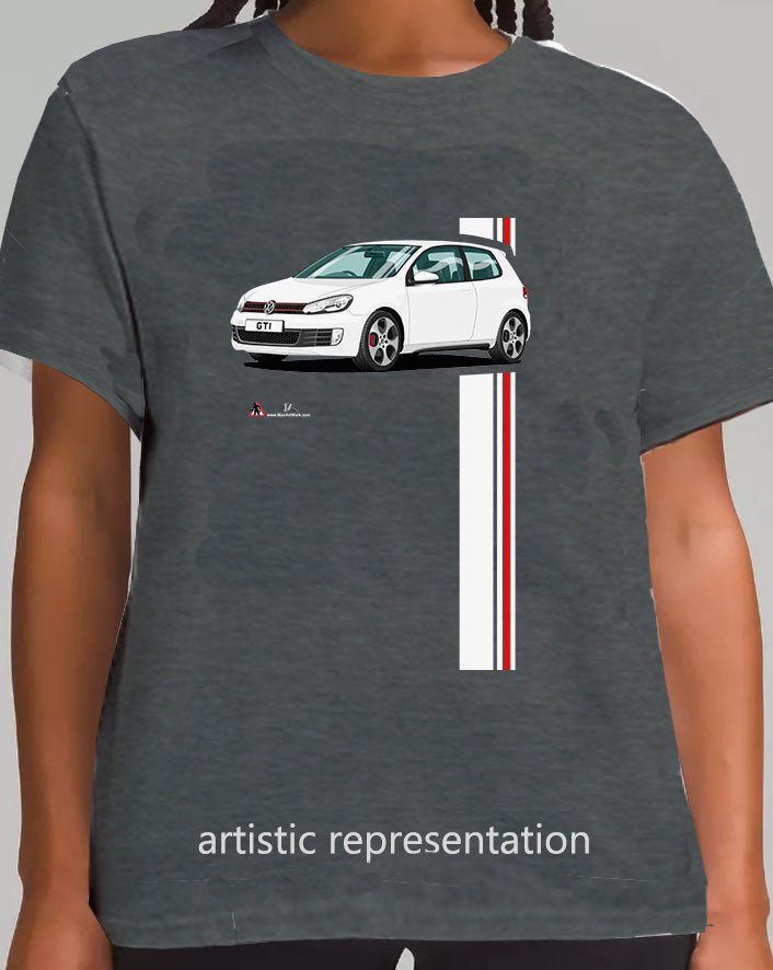 VW Golf GTi Mk6 White T Shirt