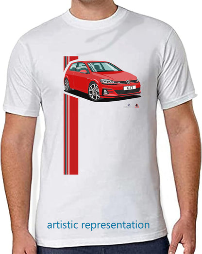 VW Golf GTi Mk7 Red T Shirt