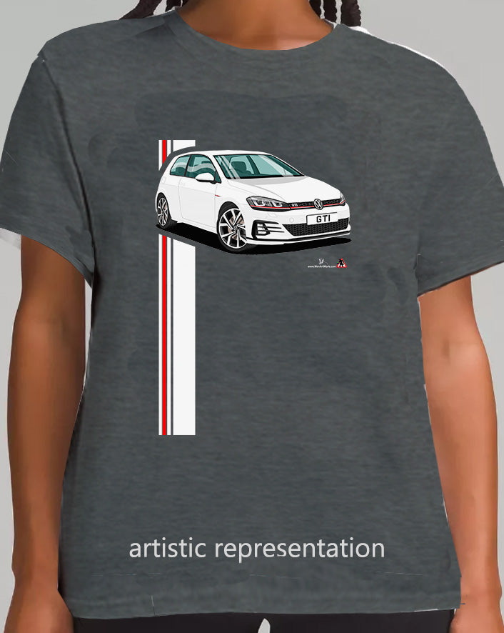 VW Golf GTi Mk7 White T Shirt