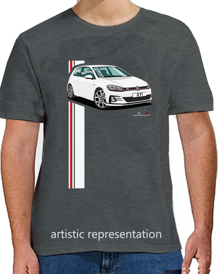 VW Golf GTi Mk7 White T Shirt