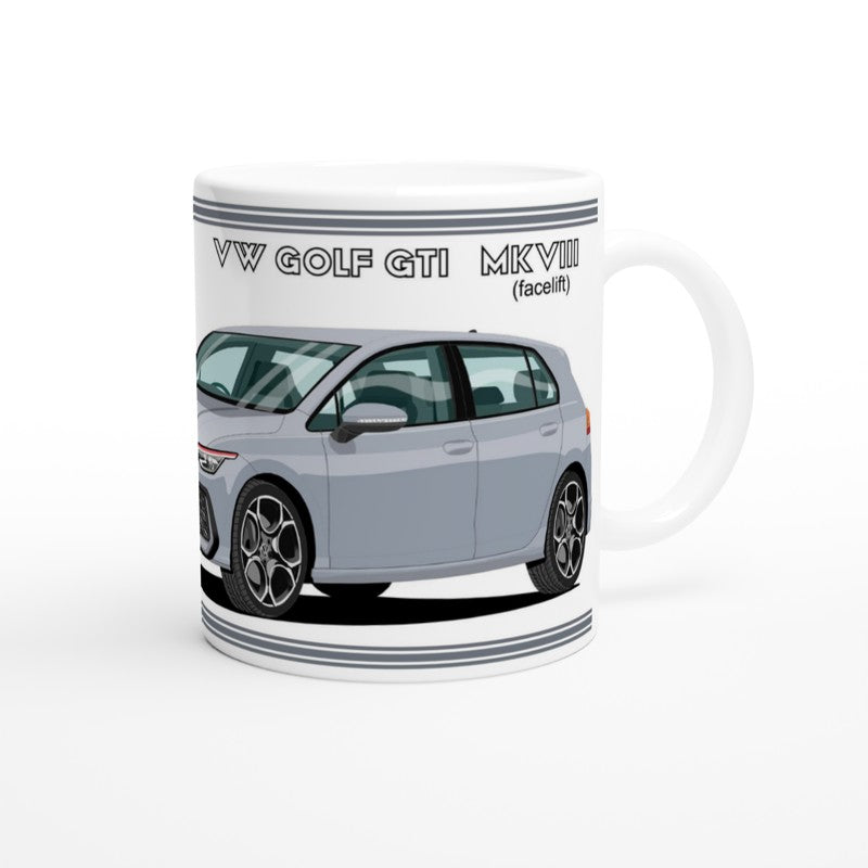 VW Golf GTI Mk8 facelift in Gray Art Mug