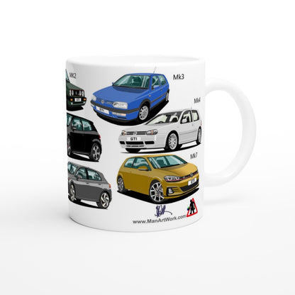 VW Golf GTi Multi Car Mug