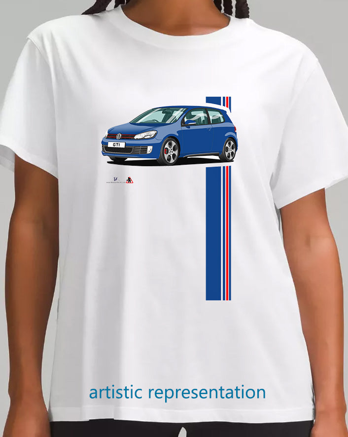 VW Golf GTi Mk6 Blue T Shirt