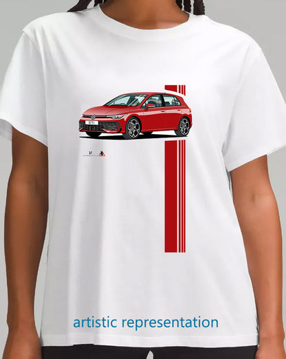 VW Golf GTi Mk8 facelift Red T Shirt
