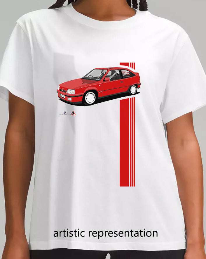 Vauxhall Astra GTE Mk2 in Red T Shirt