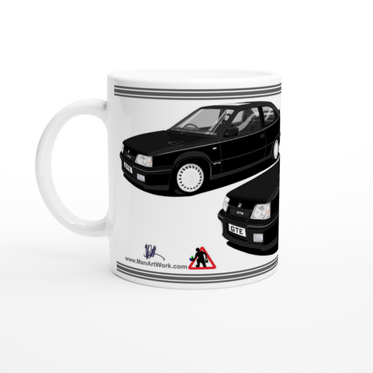 Vauxhall Astra GTE Mk2 in Black Art Mug