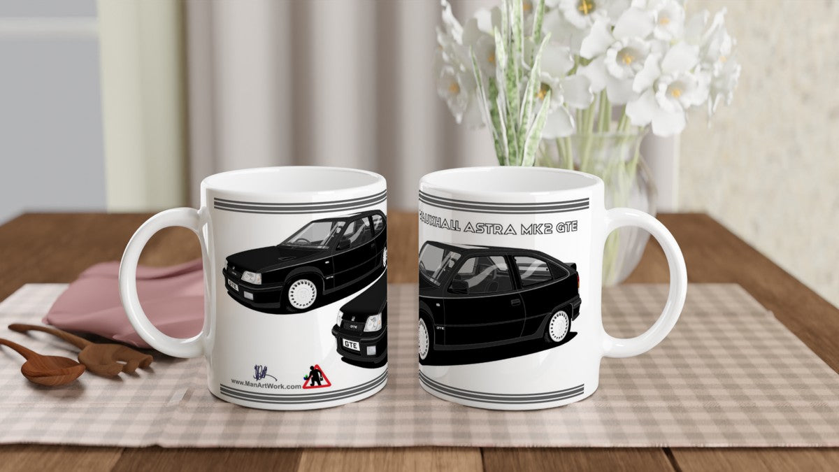 Vauxhall Astra GTE Mk2 in Black Art Mug